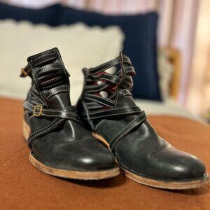 Freebird by Steven Stair Booties in Black/Croc